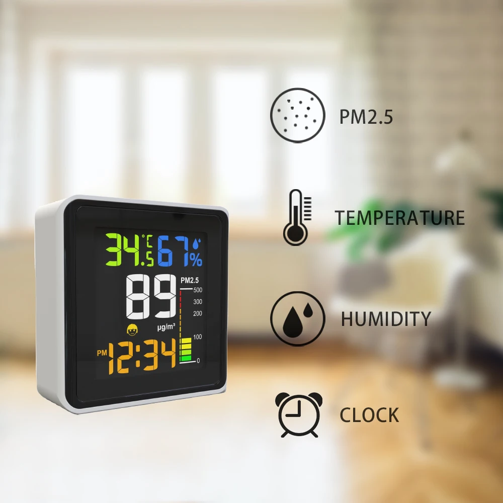Wi-Fi Tuya Портативный PM2.5 метр монитор качества воздуха комнатный