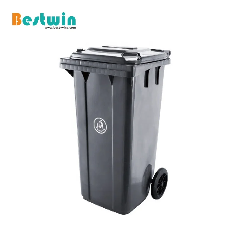 Outdoor plastic recycling sanitary garbage bin movable waste bin