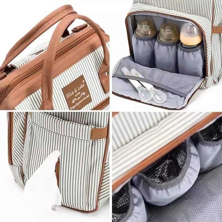 BSCI Best diaper bags eco friendly mother baby 3 in 1diaper backpack bag