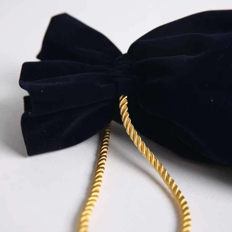 Custom black flap faux velvet suede sunglasses jewellery pouch white jewelry suede drawstring pouch