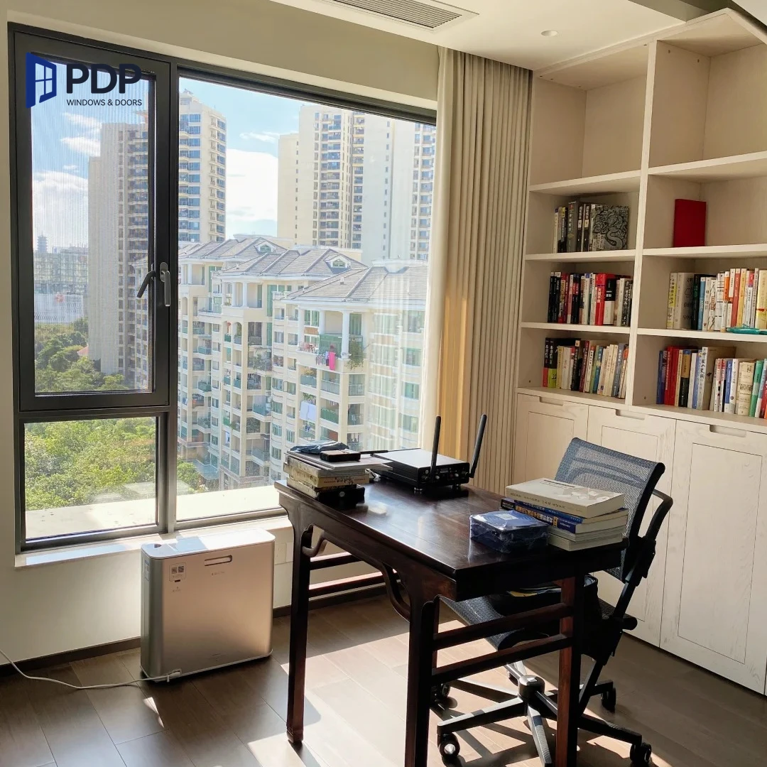 Modern Design Swing Style Aluminum Windows Soundproof and Water Resistant with Thermal Insulation for Door Application