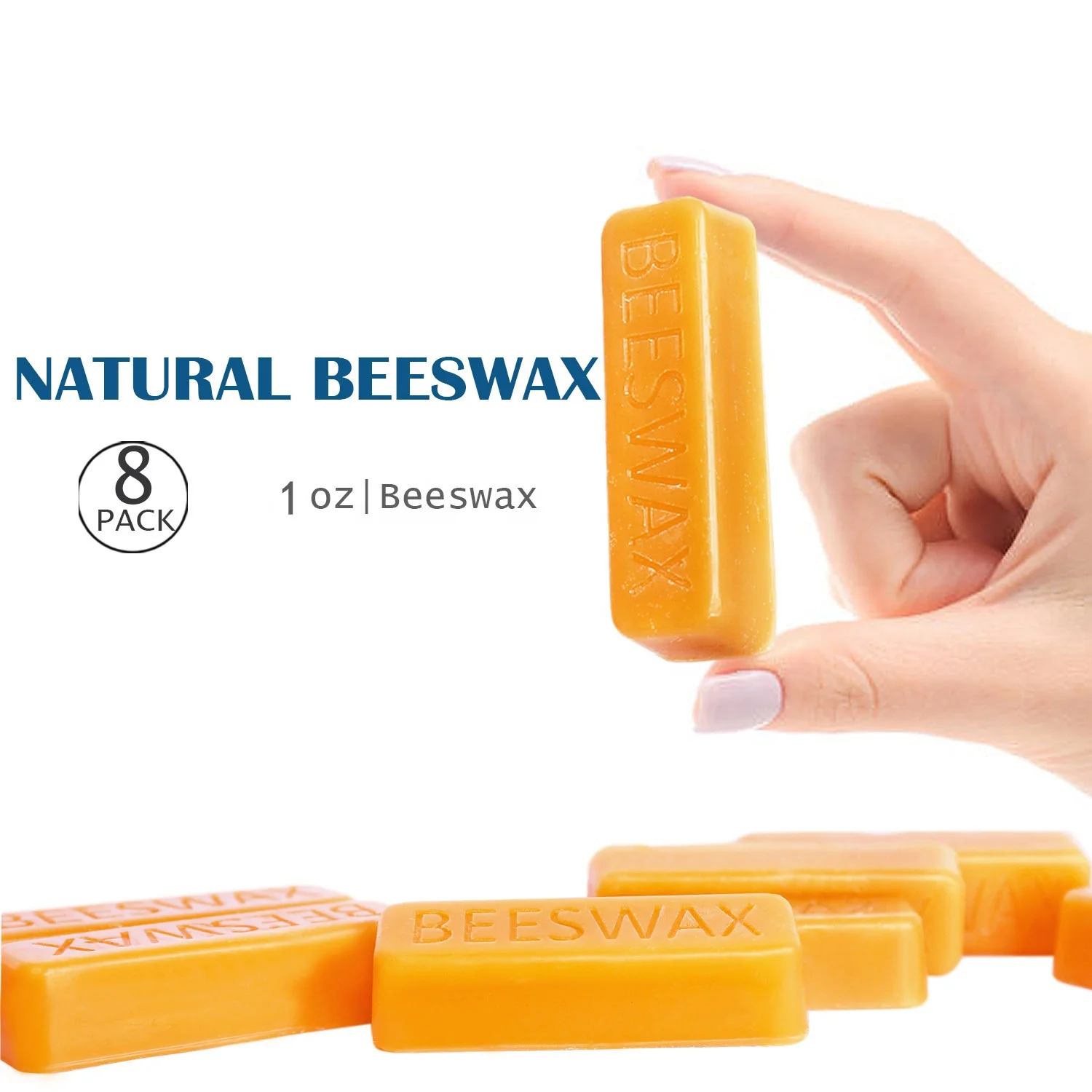 Beeswax Block - Premium Cosmetic Grade - Pure Beeswax Bars - 1 Pound - Triple Filtered Easy Melt Bees Wax Sticks