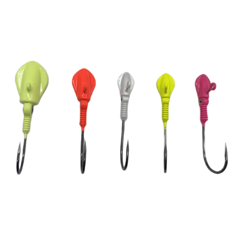 BKK Hook luminous lead jig head well balanced round jig head lure worm swim bait