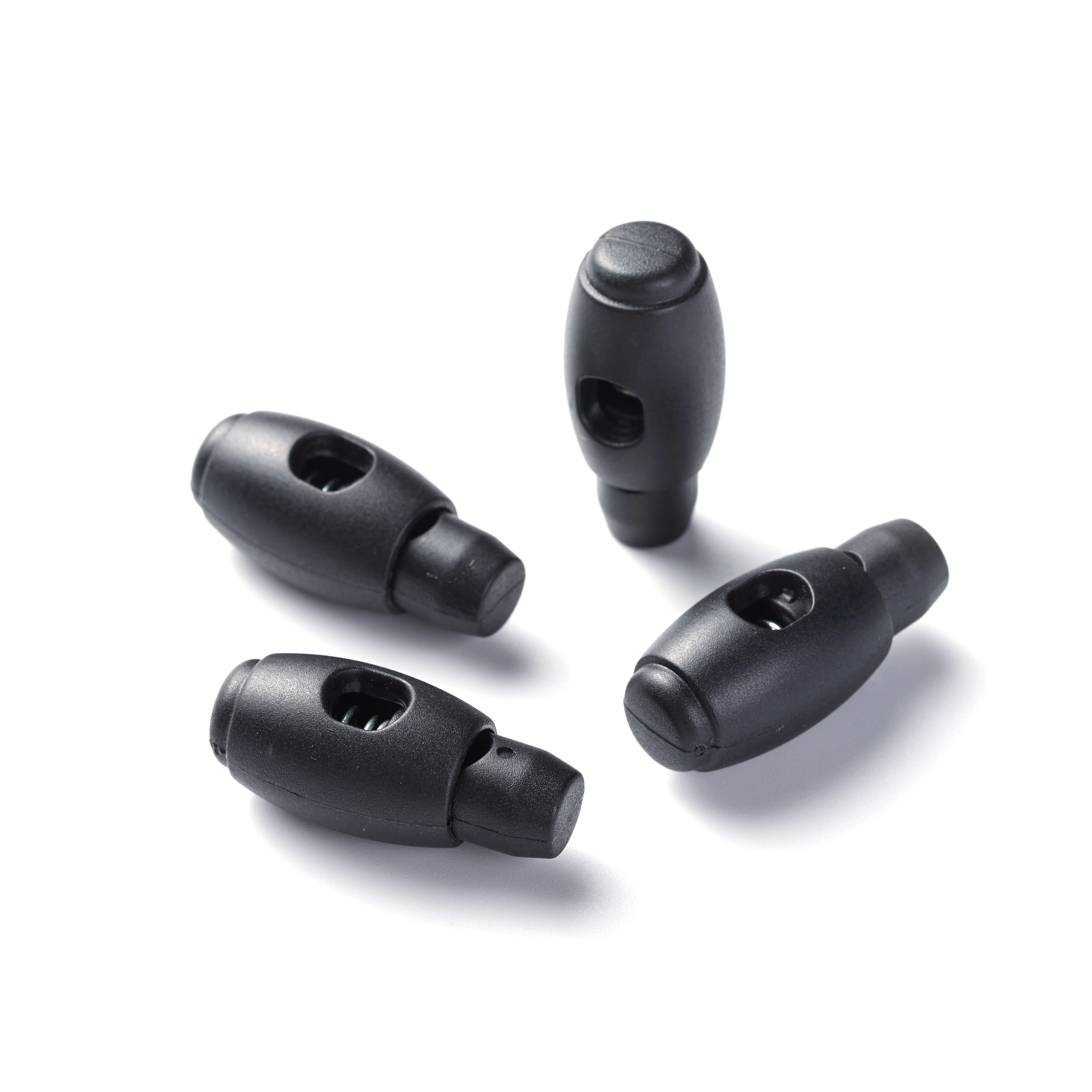 Plastic Cord End Lock Black Cord Stopper Plastic Spring Fastener Cord Lock for Drawstring