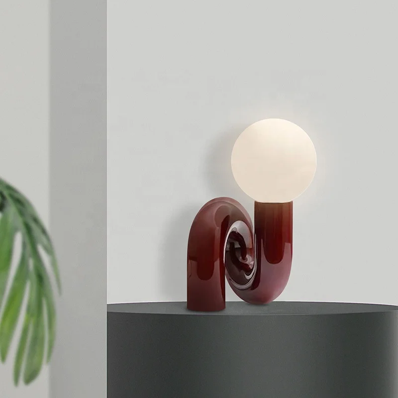 Simple Modern Resin Standing Lamp Light Nordic Living Room Bedroom Designer Exhibition Hall Hotel Restaurant Table Lamp