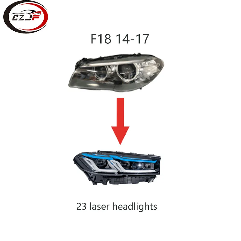 CZJF car parts high quality headlamp Car Head Light Headlamp For BMW F18 14-17 headlight upgraded to 5 series 2021-2022 laser