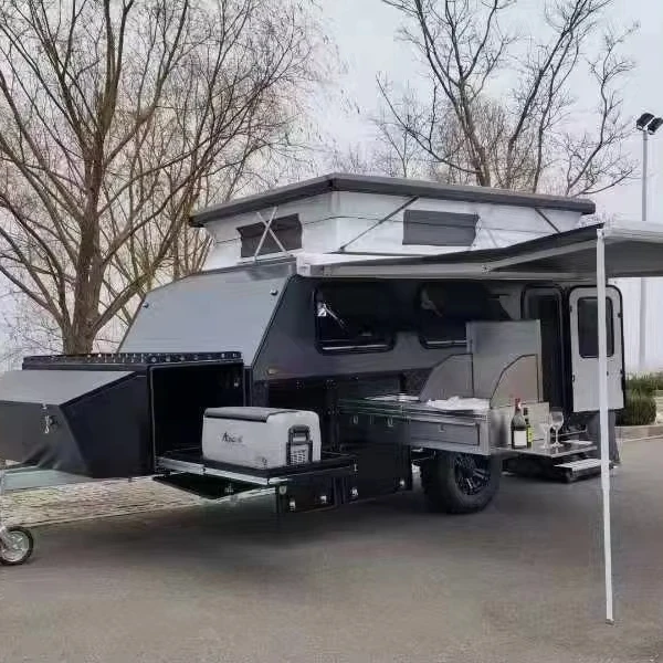 High Quality Off Road Motorhomes Caravans RV Pop Up Travel Trailer Expedition Camping Vehicle Caravan