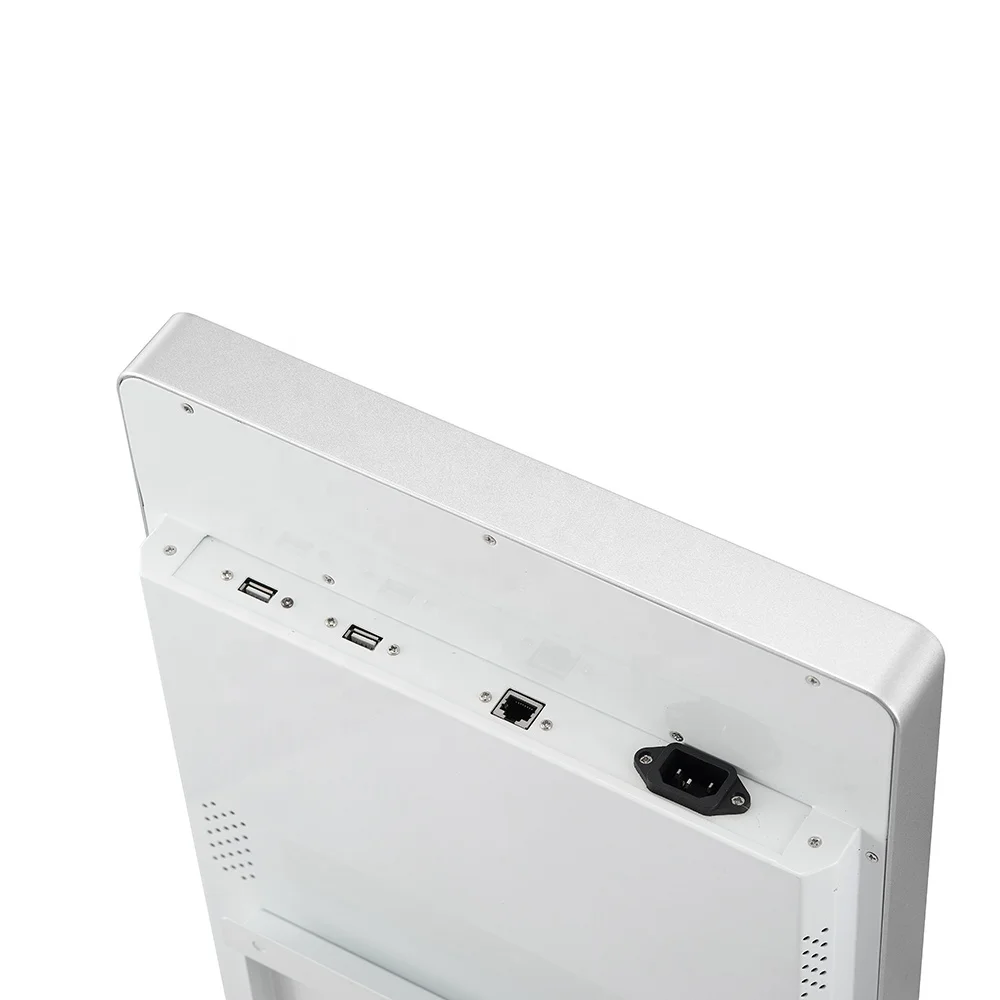 White 27 inch wall mount Self Payment Kiosks WIFI USB All in one PC for restaurant order