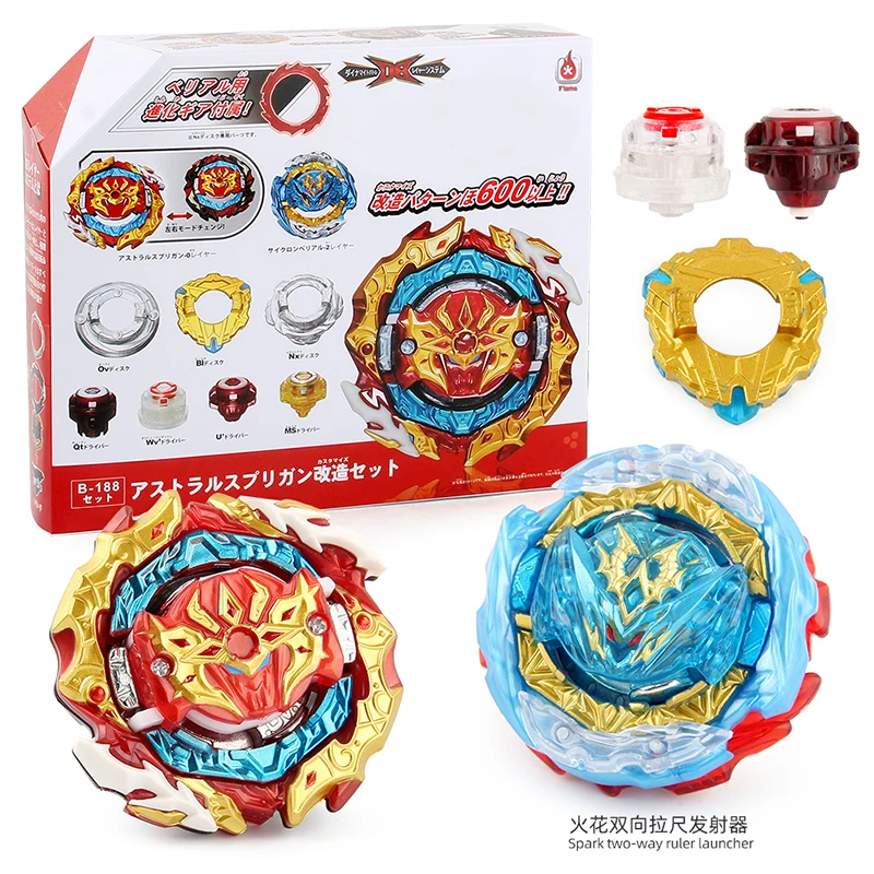 Wholesale Metal Fusion Beyblades Burst GT Plastic Bayblades Launcher 3D Spinning Top B188