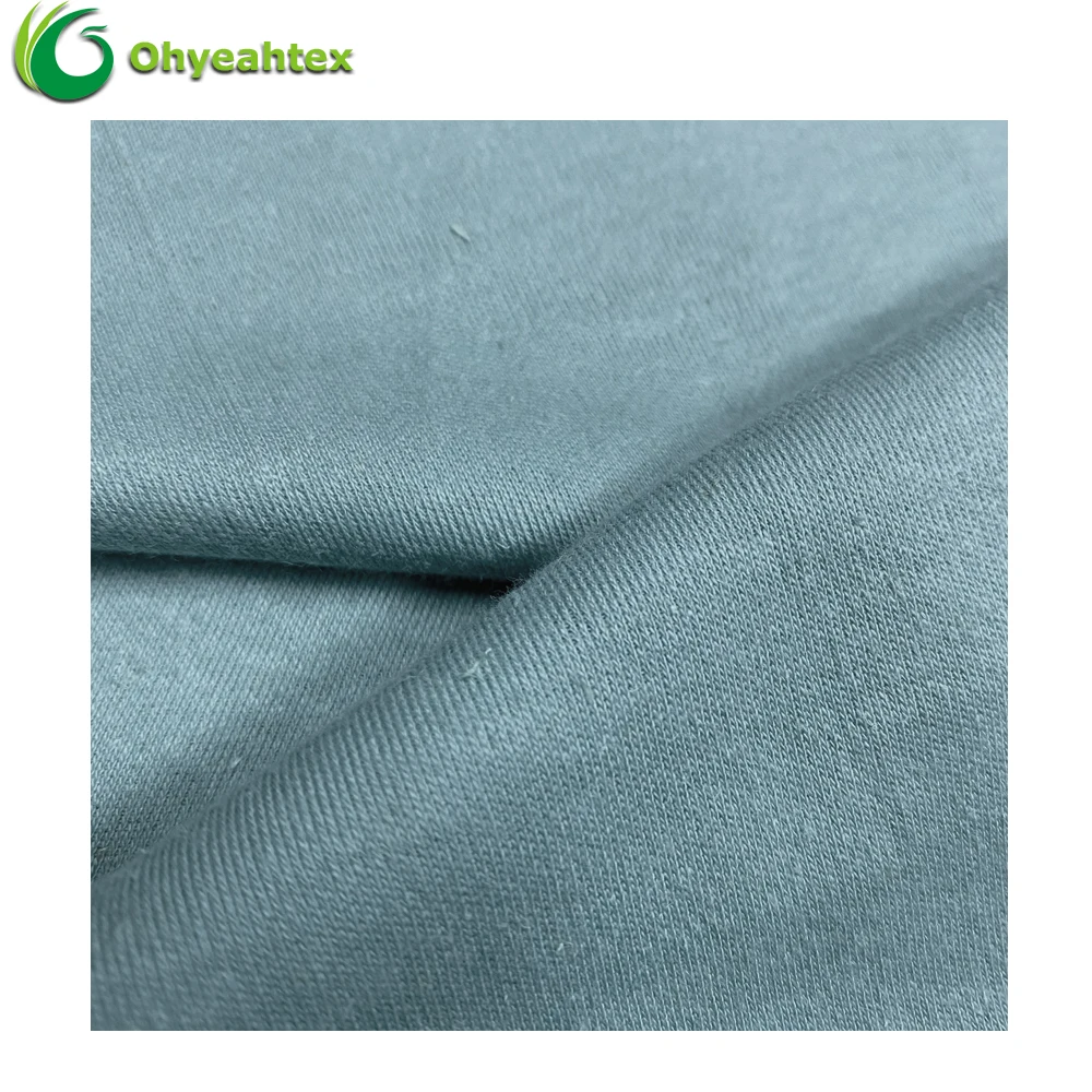 
Organic 2 Way Stretch Knitted Interlock Single Jersey 70% Organic Cotton 30% Hemp Fabric For T-shirt 