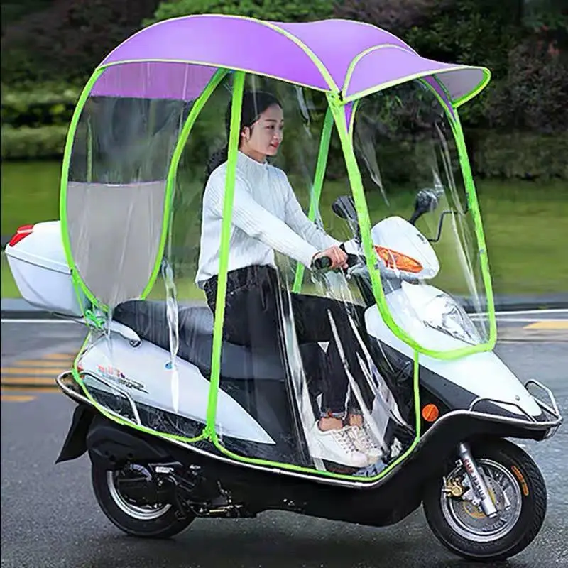 TX1017  full cover scooter umbrella covered electric bike umbrella waterproof windproof sunshade motorcycle umbrella for rain