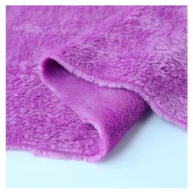Custom multi-colors design soft plush coral velvet fleece fabric for upholstery and garment