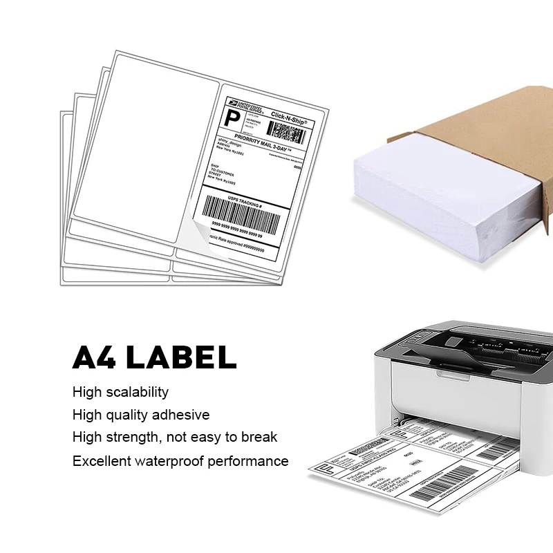 27-up labels 63.5 x 29.6 mm on a4 sheet waterproof label