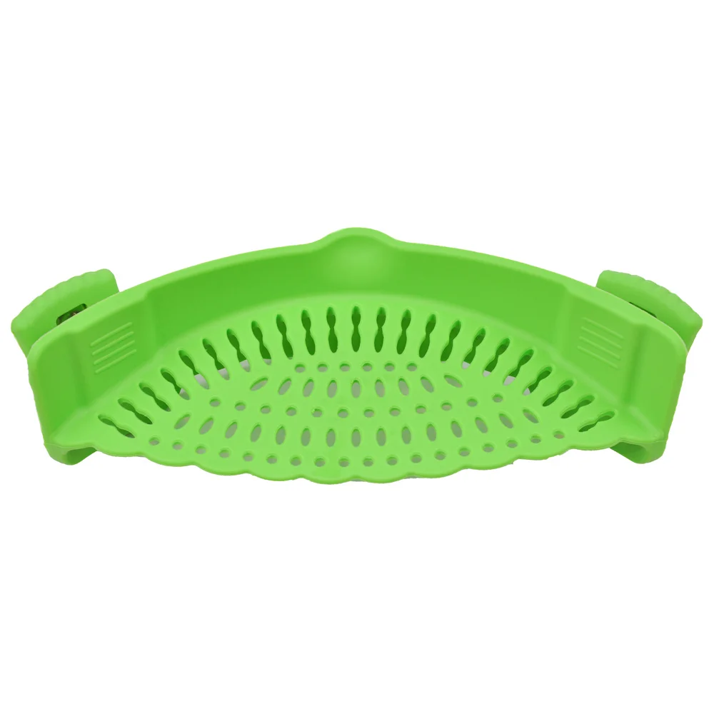 Draining Pot Foldable Clip-on silicone Hands-free Colander Pot  Kitchen Lfgb Food Strainer