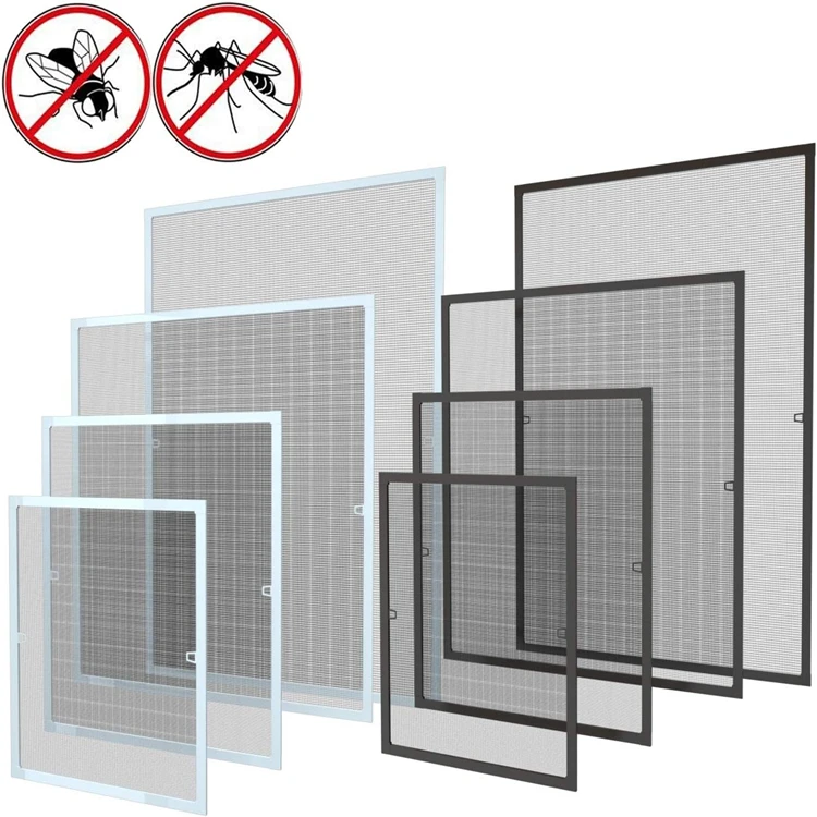 Customized Diy Aluminium Profile Mosquito Window Fixed Size Insect Screen Window