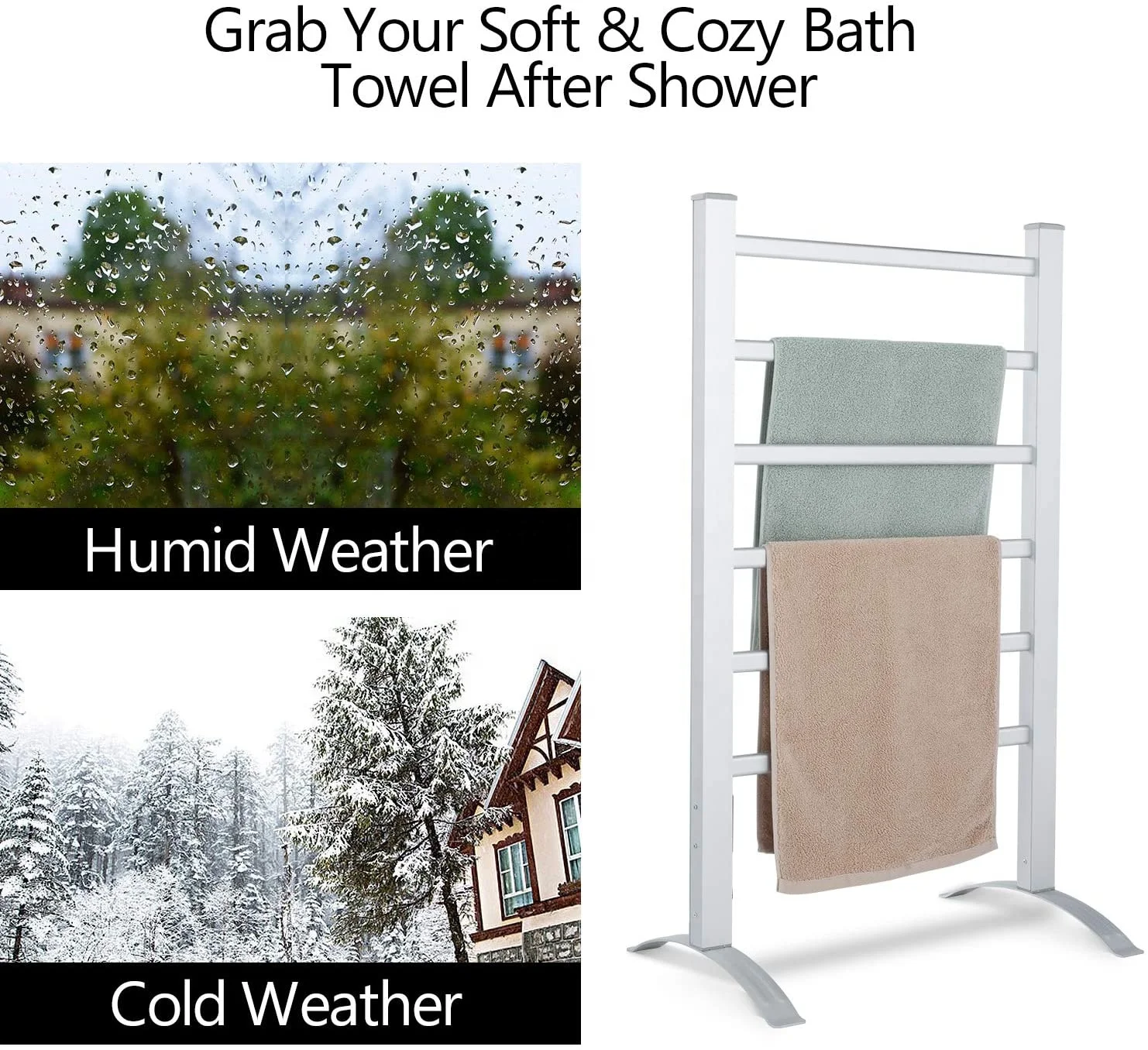 yuyao sunzone Bathroom radiators Free Standing Heated Towel Warmer Drying Rack