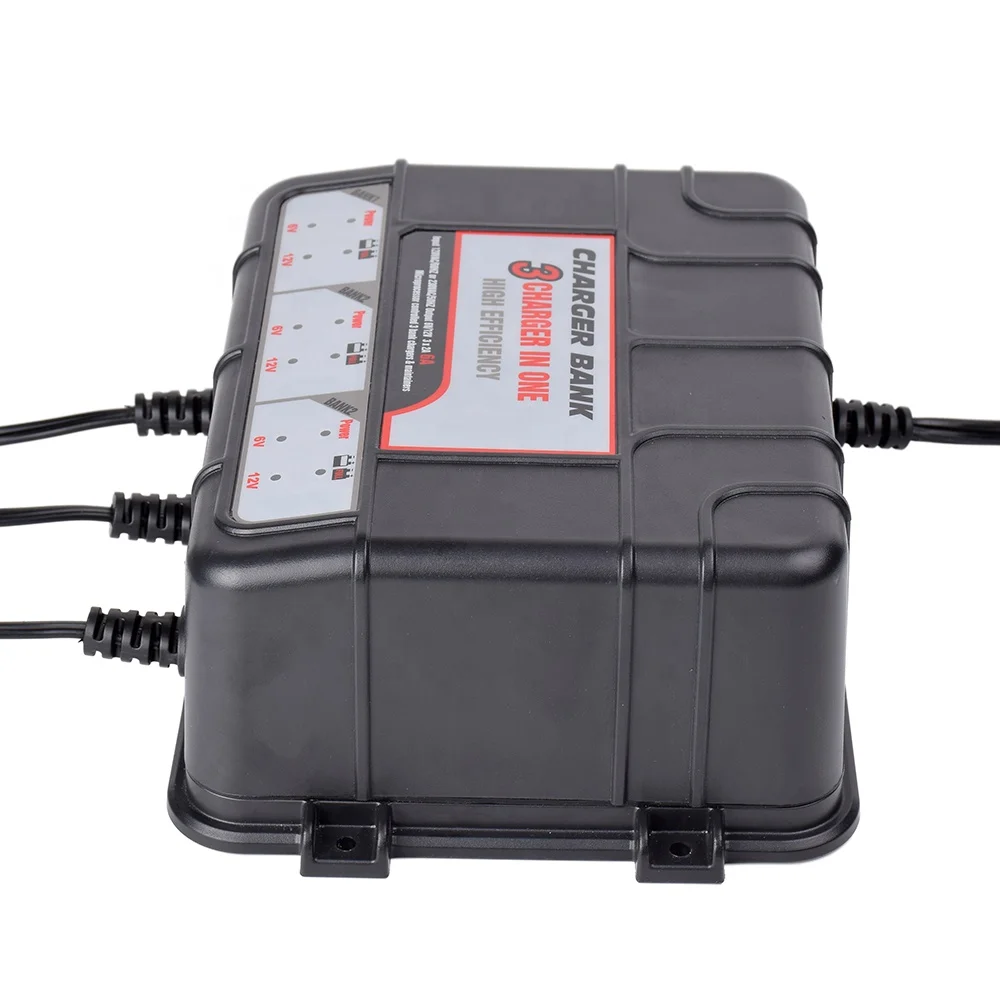 3 аккумулятора (2 а на банк), автоматическое умное водонепроницаемое морское зарядное устройство, 12 В встроенное зарядное устройство и вспомогательное устройство