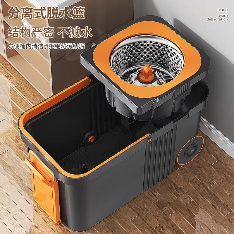 Hot selling mop bucket set lazy mop twist bucket household cleaning 360 rotating mop and bucket