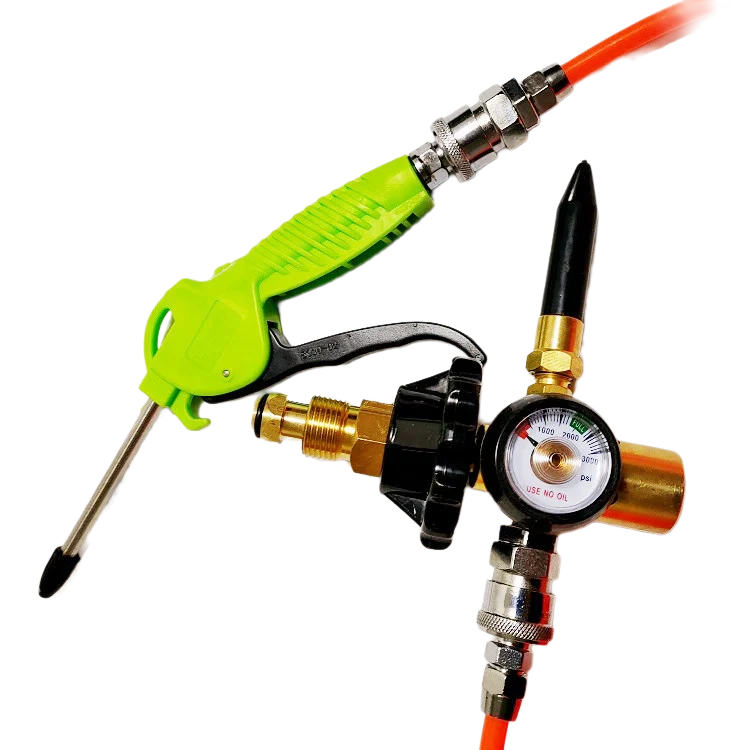 Good Quality High Pressure Helium Reducer Regulator Brass Balloon Filler Regulator With Spray Probe Gun for Party Wedding Decor