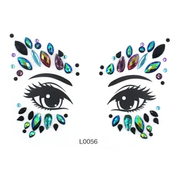 New face gem face jewelry shiny convenient for diamond Stage music festival INS tiktok