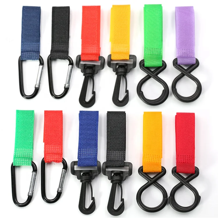 Custom size and print logo Self-Gripping Cable Ties Fastening wraps tape adjustable Reusable hook and loop strap with buckle