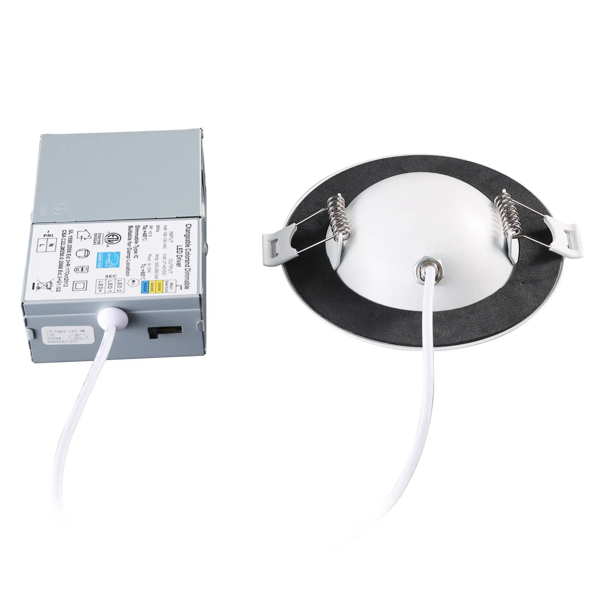 4inch Floating Gimbal Downlight 90 degree Vertical Tilting 360 degree Horizontal Rotetion 5cct Selectable for Canada Market