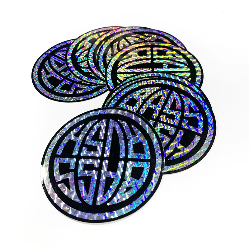 Custom Hologram Sticker Vinyl Die Cut PVC Vinyl Sticker Logo Printing