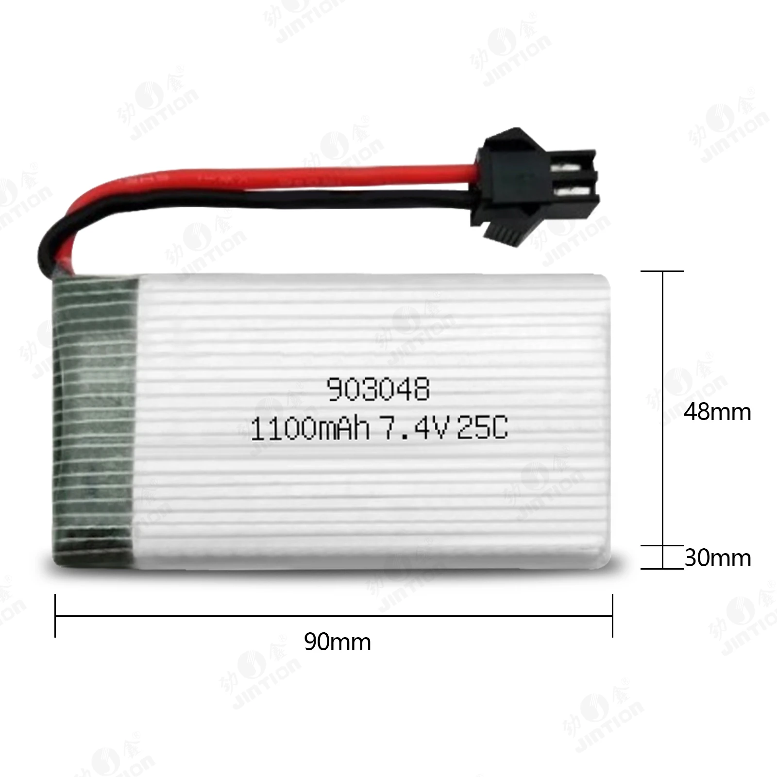 JINTION 903048 1100 мАч 7 4 В 25C lifepo4 батарея литиевая цилиндрическая аккумуляторная для Дронов аэромоделирование