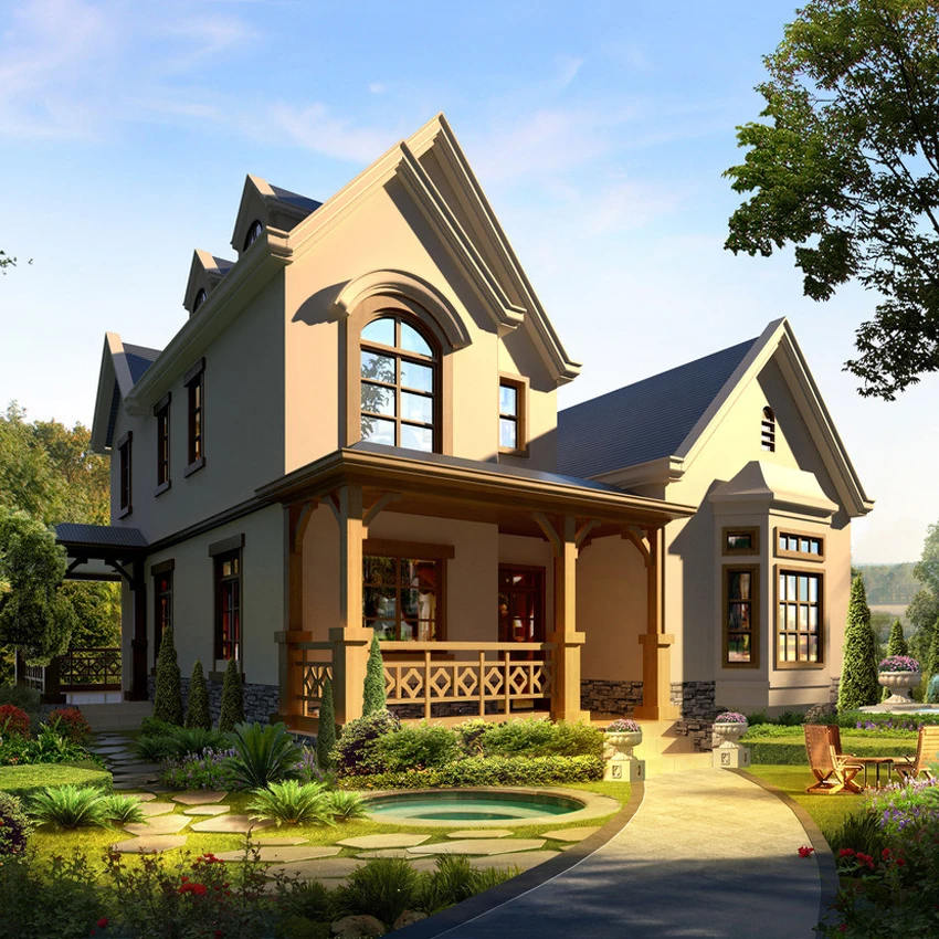 2020 Beautiful Prefab House Light Weight Steel Prefabricated Villa