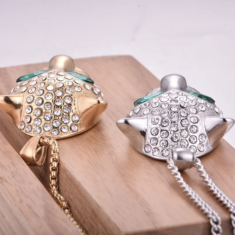Leopard Animal 18 K Vaccum Gold Plated Iced Out Luxury Pendants Necklaces Accessories Wholesale Price