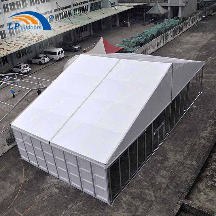 20x20 40 50m Outdoor aluminum Frame glass wall large big party storage tent for exhibition and event