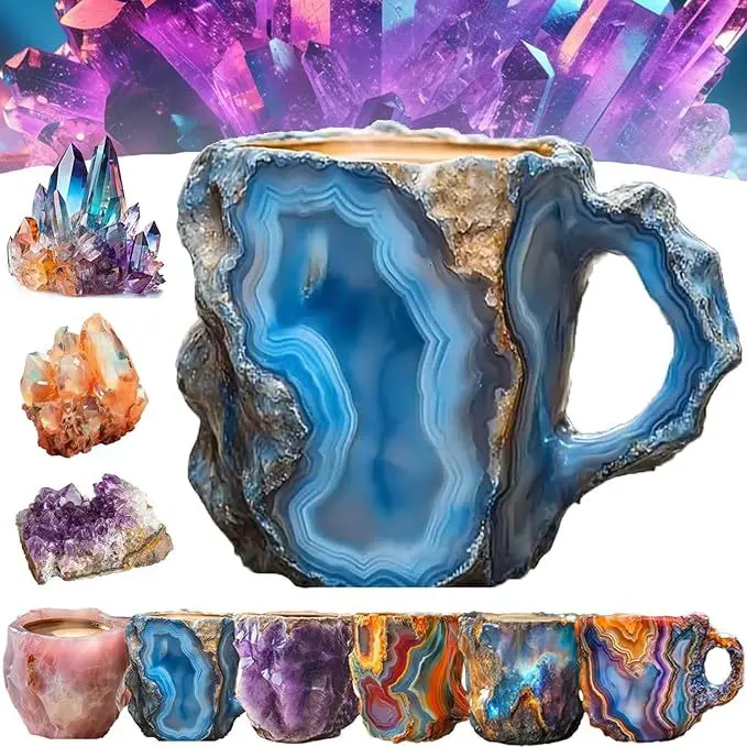 2025 Mineral Crystal Coffee Mugs presents office coffee mug cups