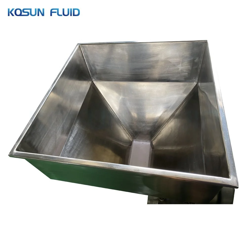 Stainless steel 304 316l high viscosity double twin screw pump with hopper