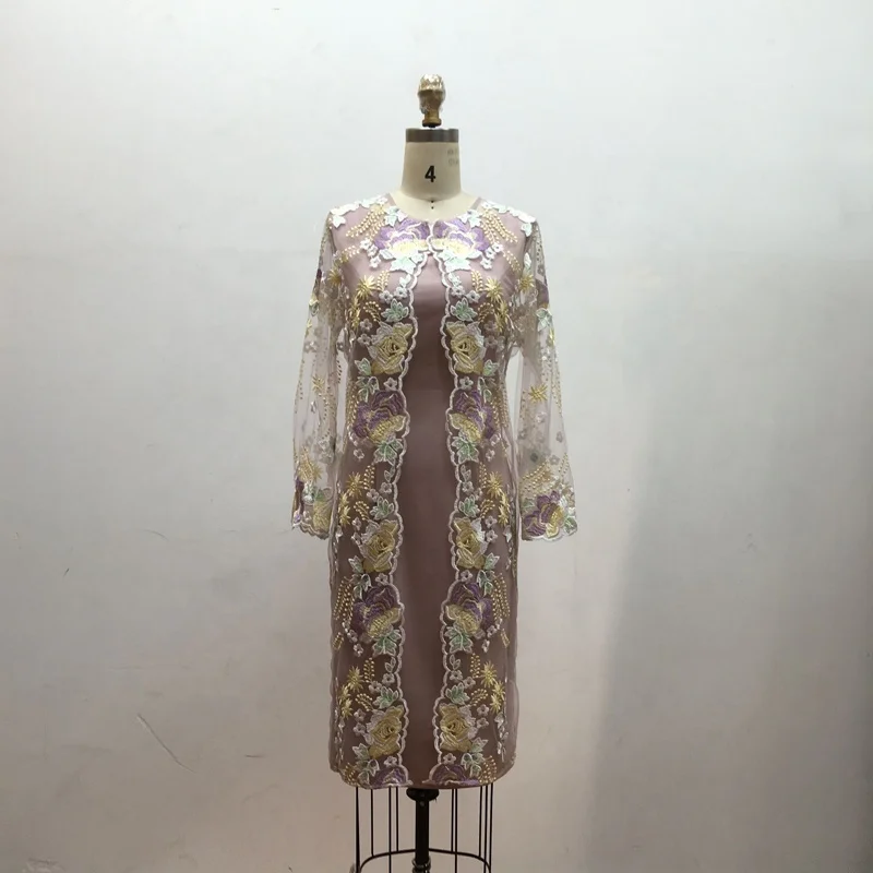 Custom Made 2 Pieces Lace Women Party Dress Short Mother of Bride Dress