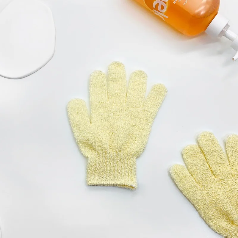 UUYP New Design High Quality Nature Rubbing Ash Spa Massage Shower Bathhouse Mud Towel Removes Dead Dry Skin Fiber Bath Gloves