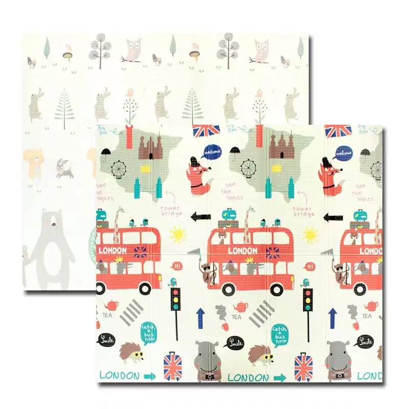 UD Baby Activity Gym Foam Mat Kids Playmat Home Folding Thermal Carpet Crawling Rug Animal Alphabet Developing Children Toy