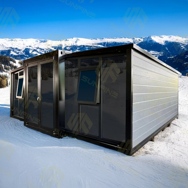 Modular Portable Prefab Expandable Container Home Cabin House Flexible Living Building With Kitchen Bathroom