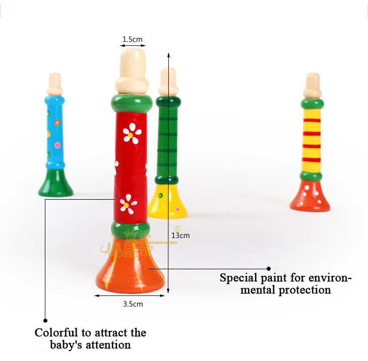 Деревянный Маленький рог, свисток для детей, игрушка, Детские Музыкальные инструменты для раннего развития, развивающие игрушки, оптовая продажа