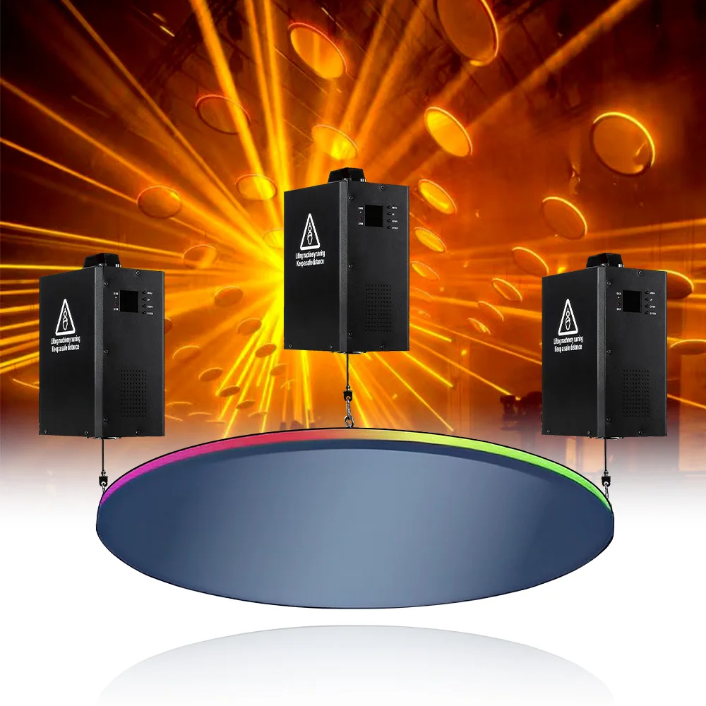 DMX светодиодная кинетическая кольцевая лебедка RGB Disco DJ Party Light Ночные Клубные зеркальные дисковые лампы Dmx512 кинетическое кольцо