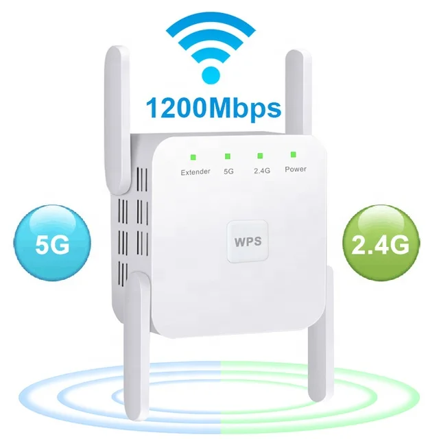 
2021 Best Price 5g Wifi Range Extender 5ghz 867mbps Wifi Signal Amplifier Four Antennas Steady Signal Wifi Repeater 