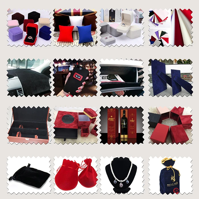 High Quality Hot Sales Rayon Cloth Based Long Pile Flocking Fabric for Jewelry Box Glasses Case Lining