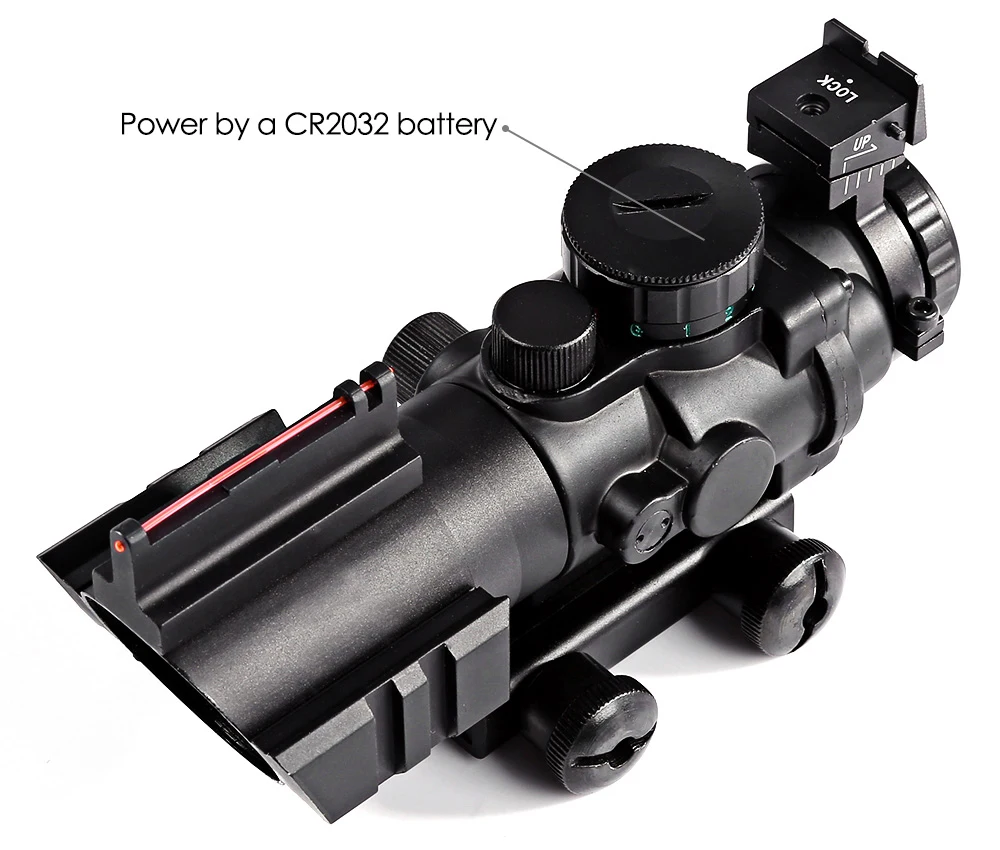 Оптический Прицел ACOG Scope 4x32 прицел с красной точкой тактический оптический 20 мм ласточкиным