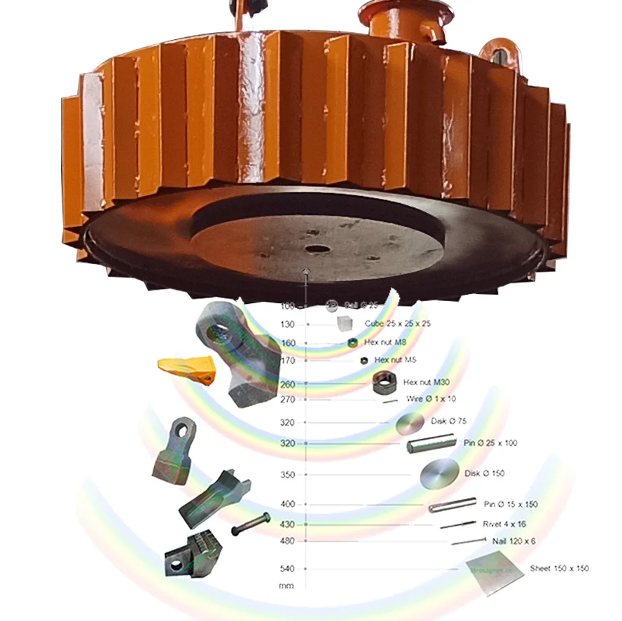 small 80cm electric sand Suspended electromagnet for conveyor belt