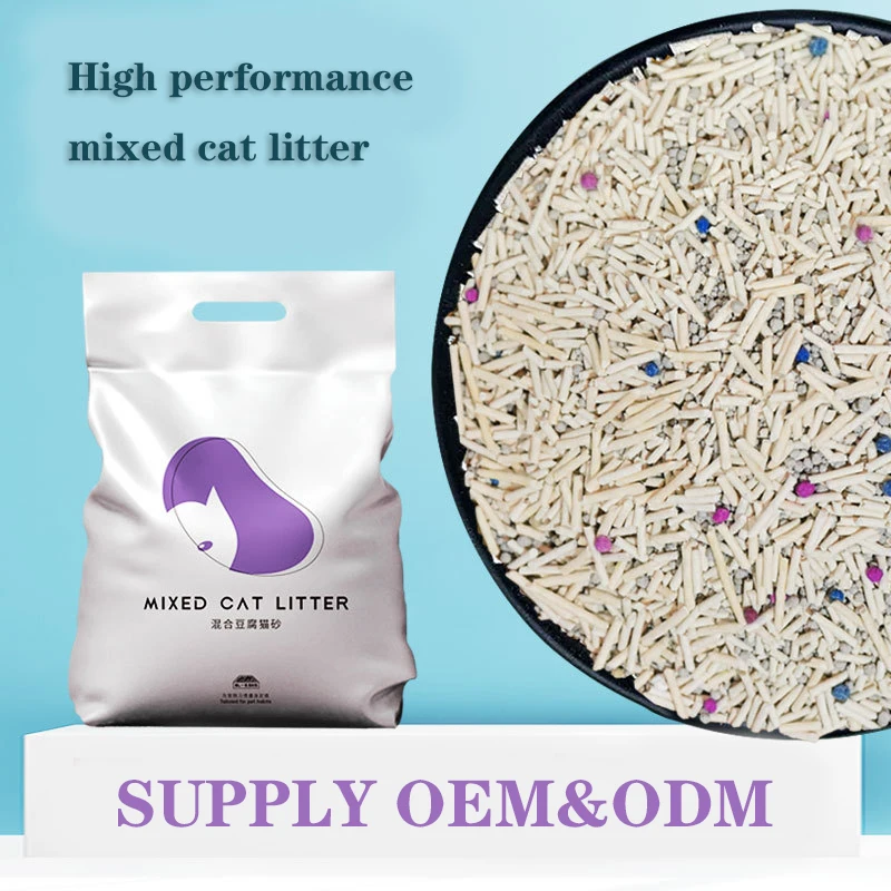 Wholesale odor control instantaneous suction natural cat litter for cats kitty upgraded mixed bentonite tofu cat litter sand