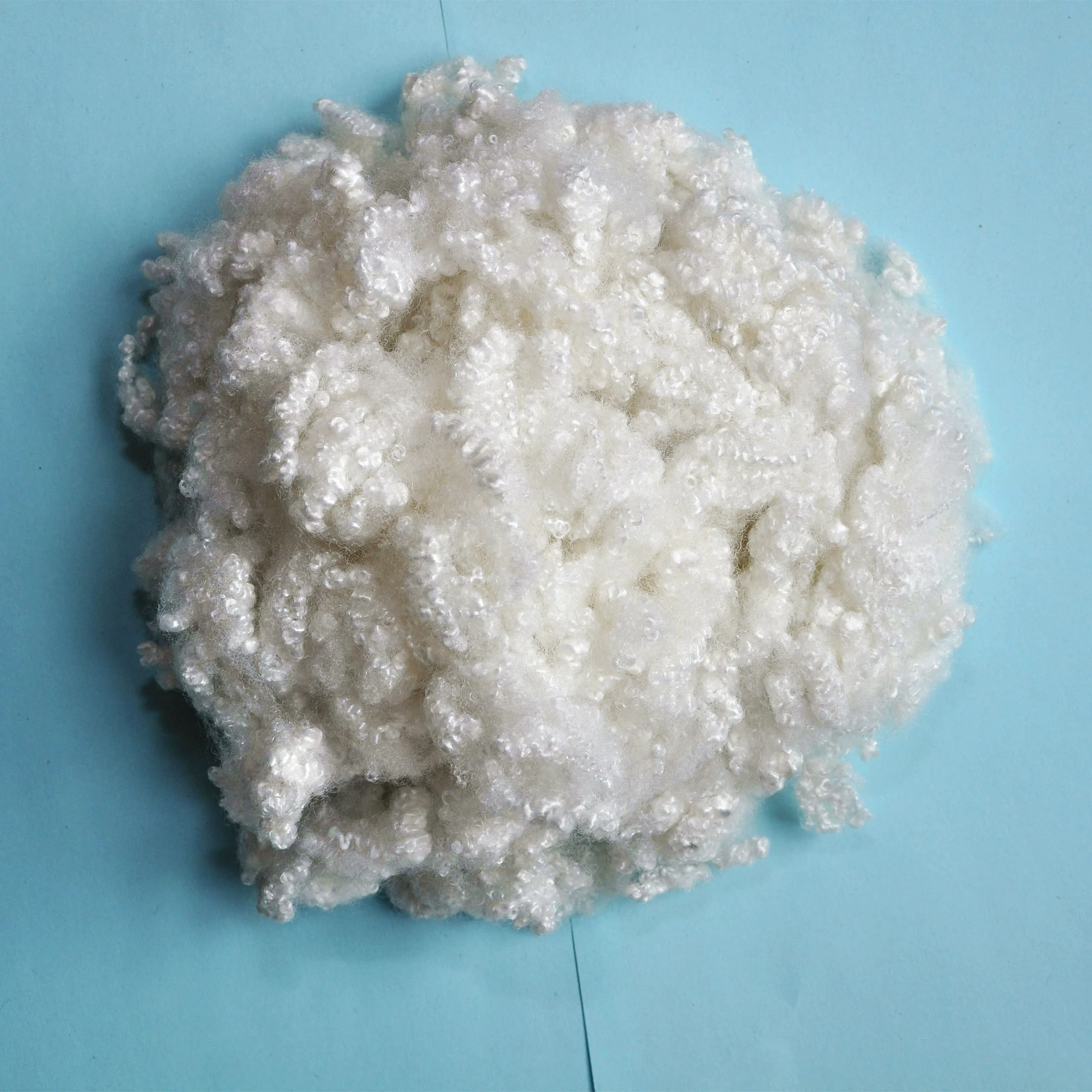  7DX64MM Recycled Raw White Hollow Conjugated Siliconized Polyester Staple Fiber