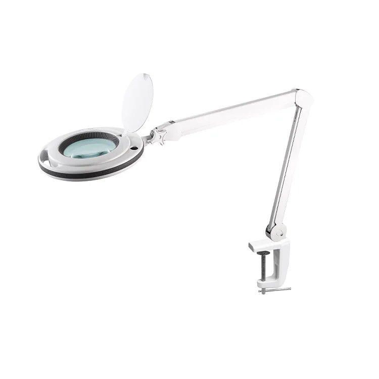Professional Dimmable Changed Freely Magnifier Lamp Magnifying Desk Clamp Lamp Factory Price Beauty Cosmetic Lamp