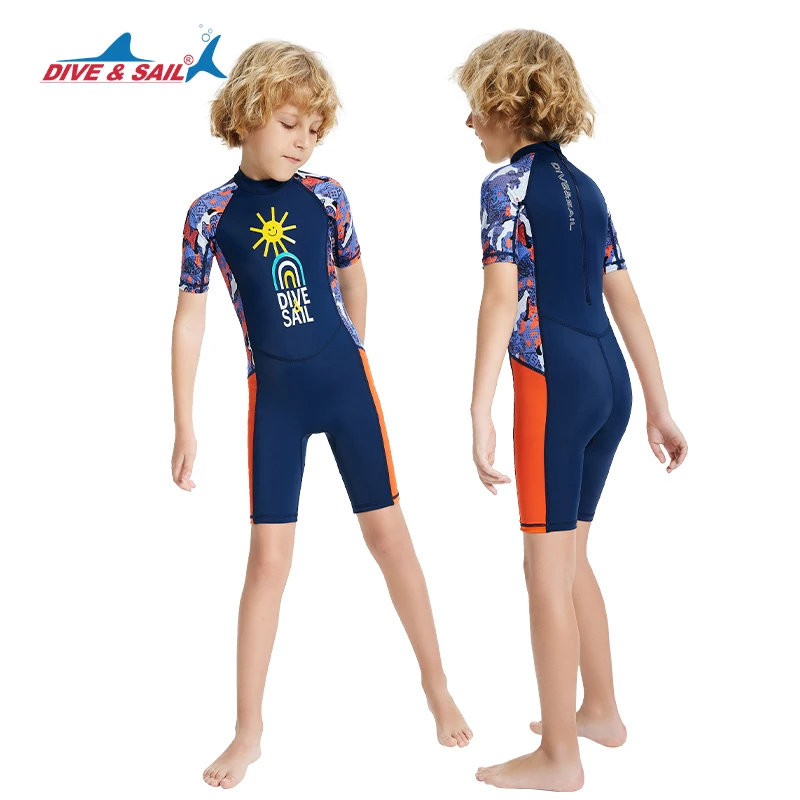 Детский купальник с коротким рукавом