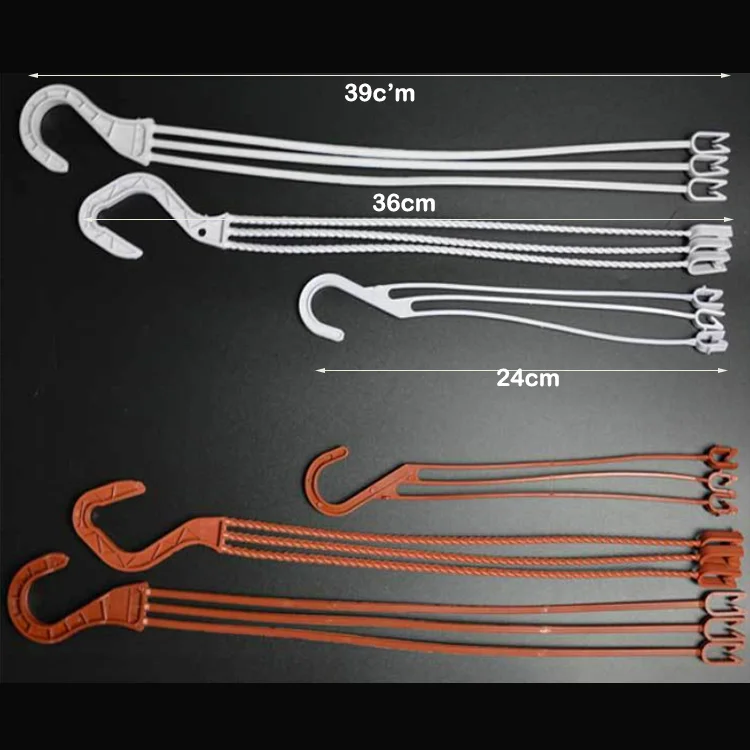 
Green Flower Pot Chain Orchid Pot Thick Hanging Hook Hanging Hook Green Plant Plastic Hanging Flower Nursery Pot 