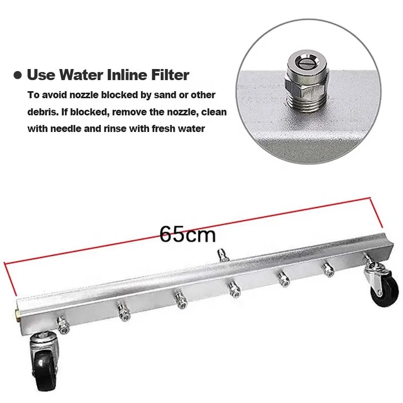 AMSTURDY WB39 sweeping silicone telescopic water flow brush extendable undercarriage cleaner water broom