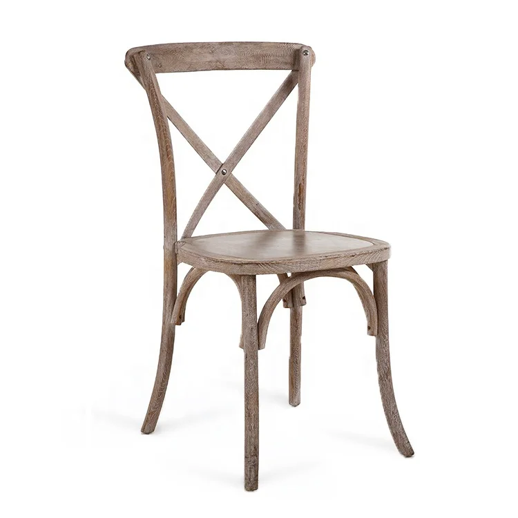 Wholesale Stacking Wooden Wedding Chair Antique Cross Back Chairs